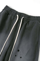 Vintage Washed Graphic Joggers - Dark Gray