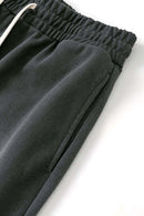 Vintage Washed Graphic Joggers - Dark Gray