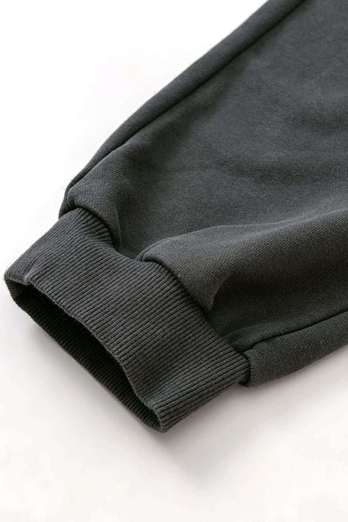Vintage Washed Graphic Joggers - Dark Gray