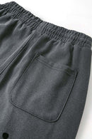 Vintage Washed Graphic Joggers - Dark Gray