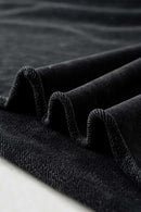 Breathable Distressed Raw-Edge Cotton Sweatshirt in Fried Snowflakes - decorative detail