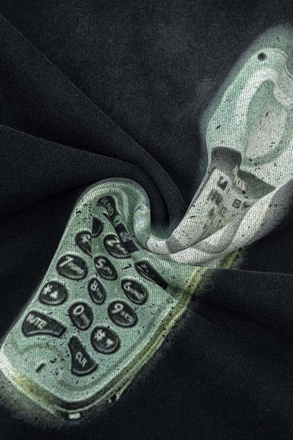 Y2K Futuristic Flip Phone Graphic Hoodie