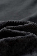 Washed Paint-Splatter Pullover Hoodie in Dark Gray - modeled view