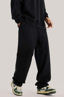 Heavyweight Relaxed Straight Sweatpants - Black