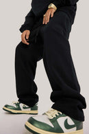 Heavyweight Relaxed Straight Sweatpants - Black