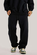 Heavyweight Relaxed Straight Sweatpants - Black