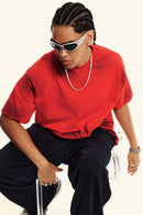 Distressed Sorona Performance Tee - Red