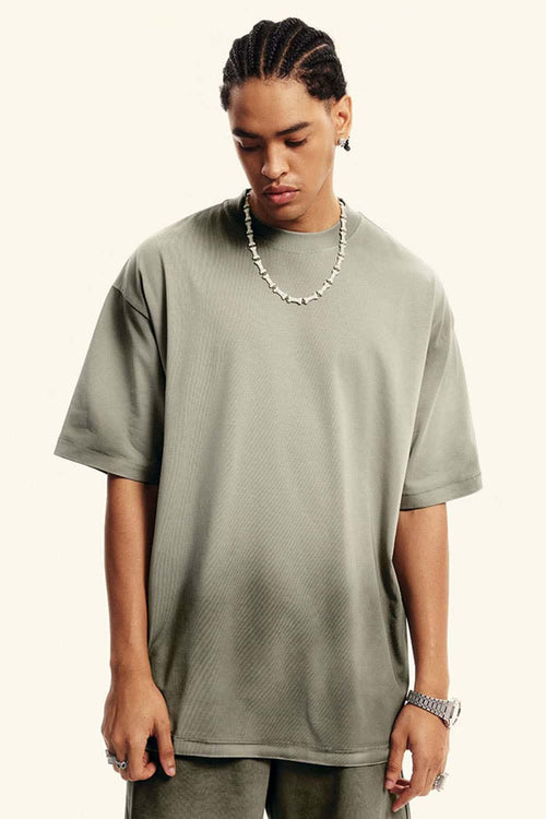 Distressed Sorona Performance Tee - Gray Brown