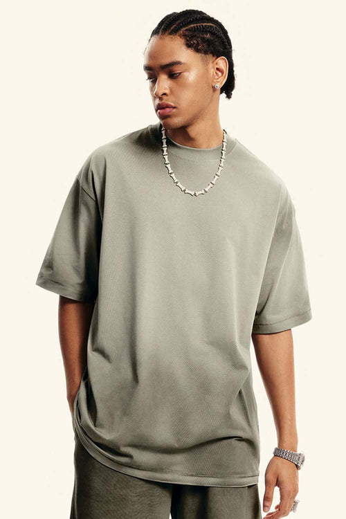 Distressed Sorona Performance Tee - Gray Brown