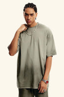 Distressed Sorona Performance Tee - Gray Brown