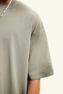 Distressed Sorona Performance Tee - Gray Brown