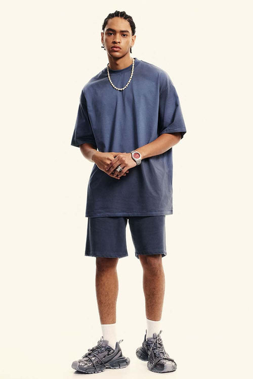 Distressed Sorona Performance Tee - Haze Blue