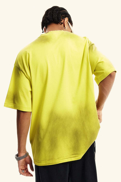 Distressed Sorona Performance Tee - Lemon Yellow