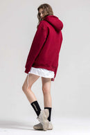Essential Heavyweight Fleece Hoodie - Dark Red