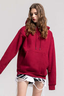 Essential Heavyweight Fleece Hoodie - Dark Red
