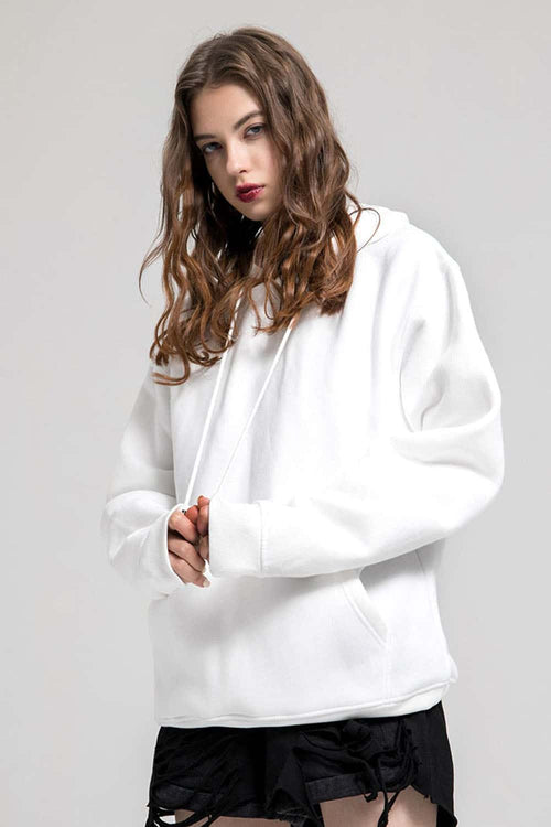 Essential Heavyweight Fleece Hoodie - White