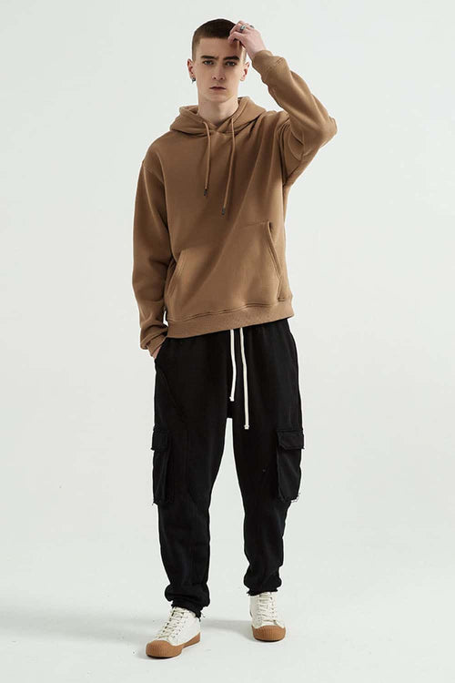 Essential Heavyweight Fleece Hoodie - Brown