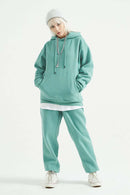 Essential Heavyweight Fleece Hoodie - Middle Cyan