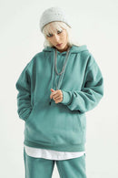 Essential Heavyweight Fleece Hoodie - Middle Cyan