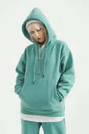 Essential Heavyweight Fleece Hoodie - Middle Cyan