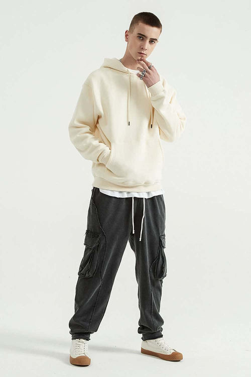 Essential Heavyweight Fleece Hoodie - Cream Apricot