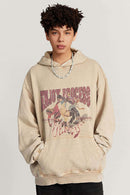 Men's Heavyweight Washed Graphic Hoodie - Khaki