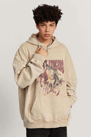 Men's Heavyweight Washed Graphic Hoodie - Khaki