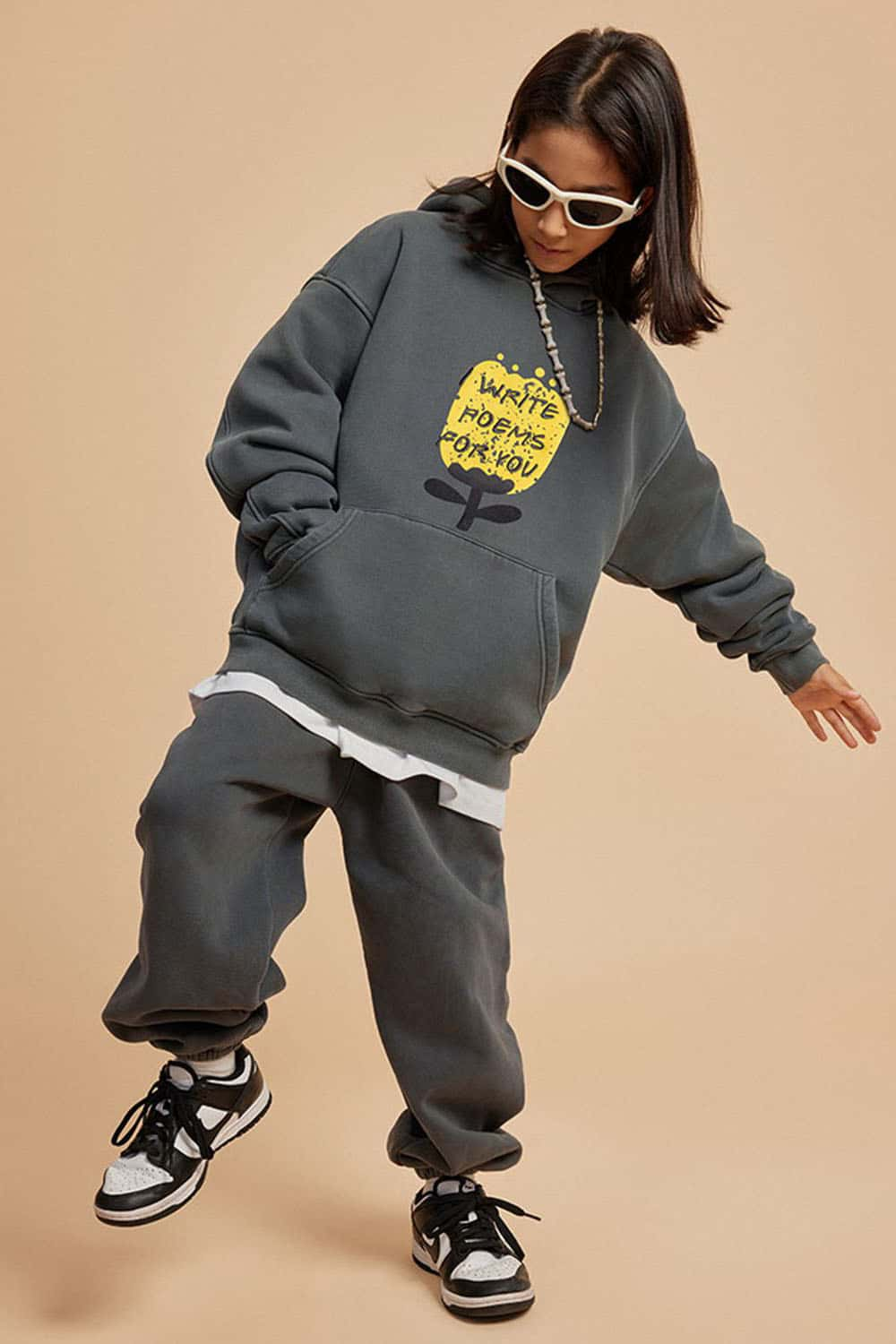 Boys' Plush-Lined Embroidered Hoodie with Foam Print