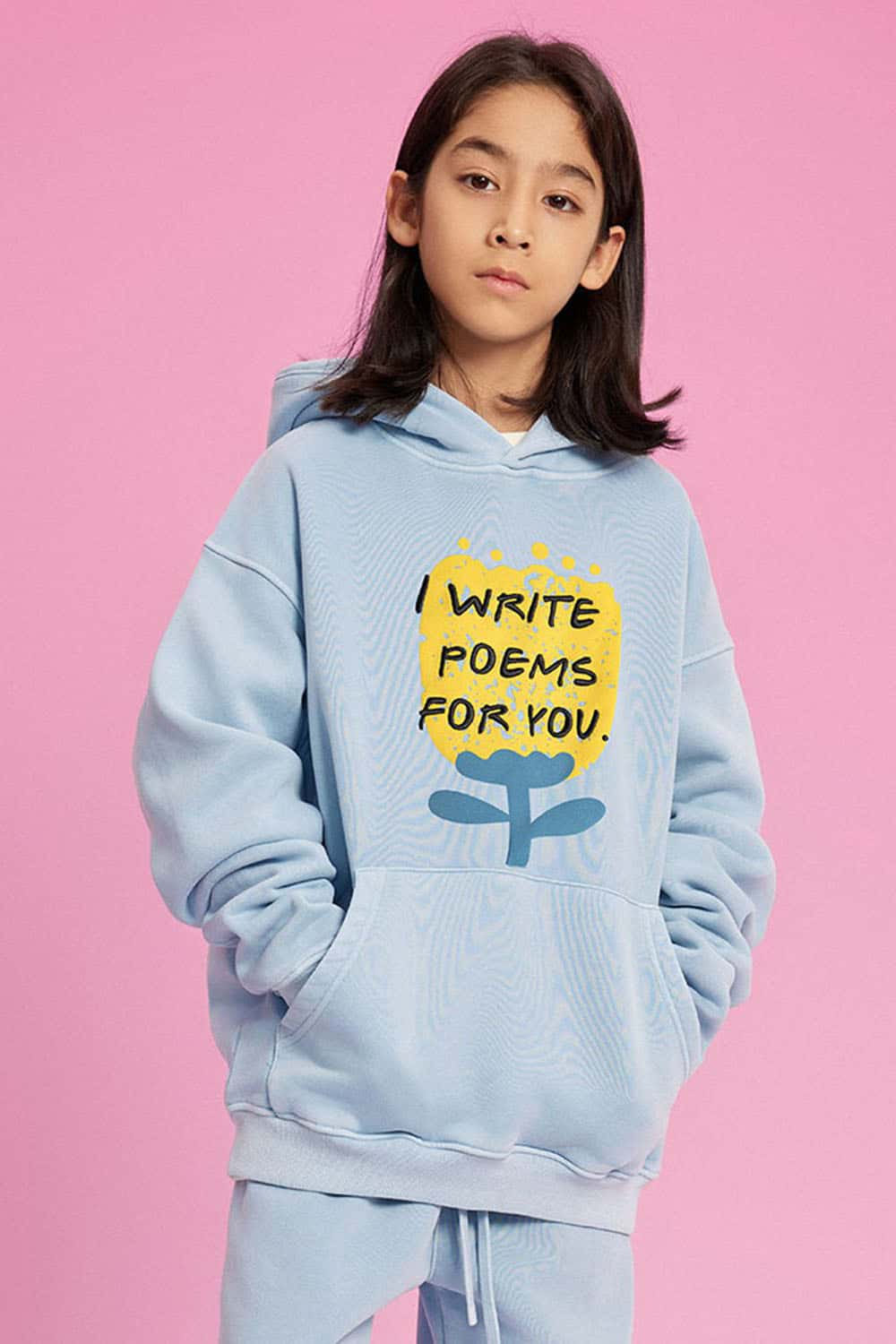 Boys' Plush-Lined Embroidered Hoodie with Foam Print