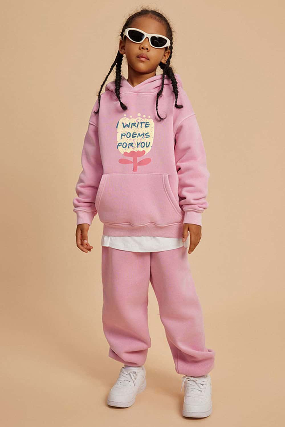 Boys' Plush-Lined Embroidered Hoodie with Foam Print