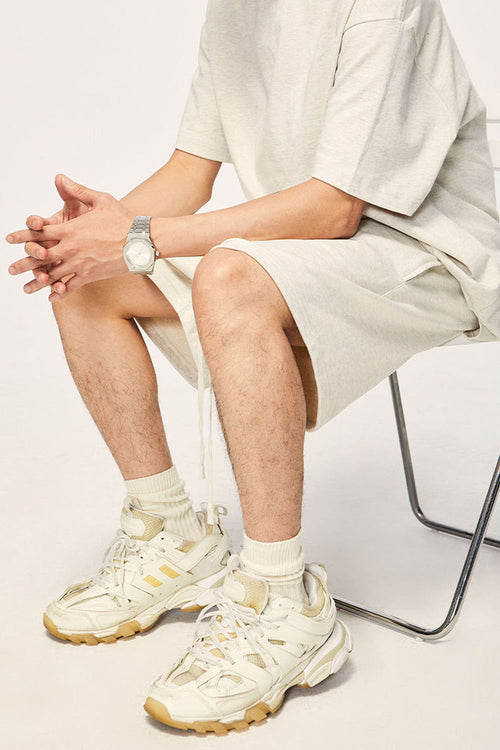 Heavyweight Essential Knee-Length Shorts - Milk Tea White