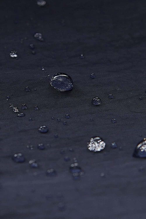 Waterproof Multi-Pocket Wide-Leg Cargo Pants in Navy Blue - fabric texture close-up