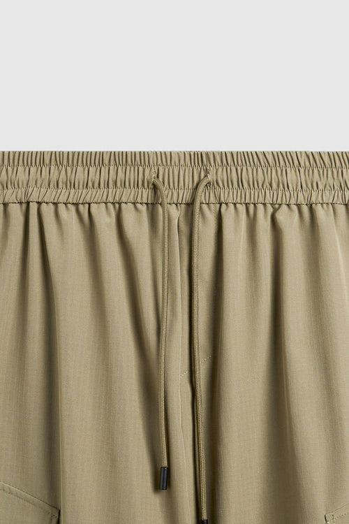 Detachable Multi-Pocket Utility Cargo Pants - Khaki