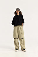 Detachable Multi-Pocket Utility Cargo Pants - Khaki