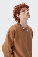 Heavyweight Brushed Fleece Crewneck - Brown