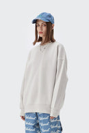 Heavyweight Brushed Fleece Crewneck - Beige Gray