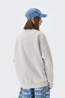 Heavyweight Brushed Fleece Crewneck - Beige Gray