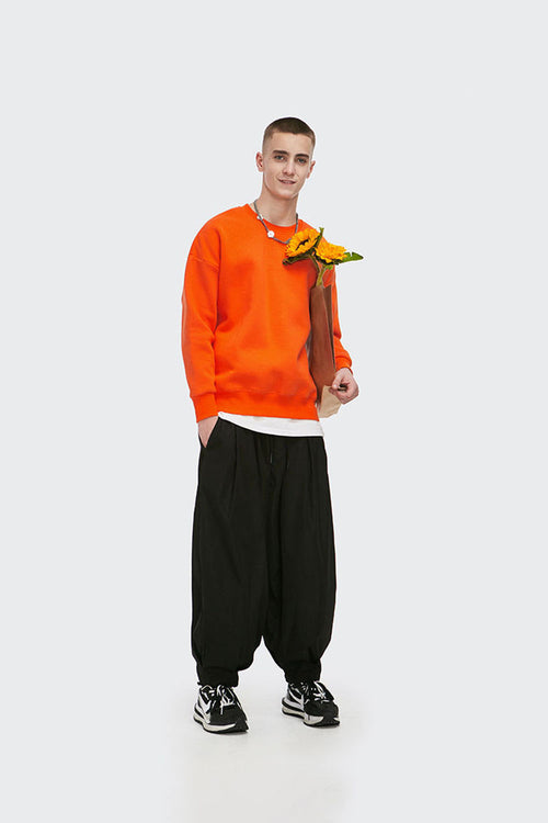 Heavyweight Brushed Fleece Crewneck - Orange