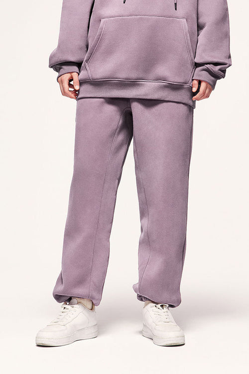 Heavyweight Fleece Joggers - Smoky Purple