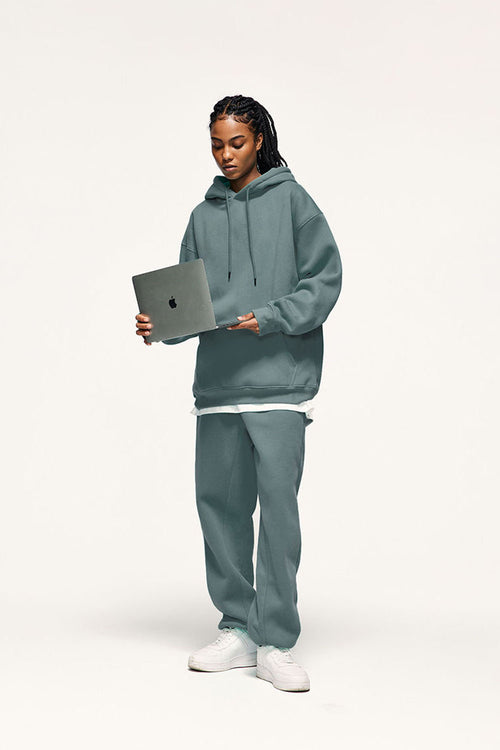 Heavyweight Fleece Joggers - Grayish Blue