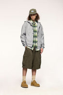 Modern Heritage Fleece Zip-Up Hoodie - Flower Gray