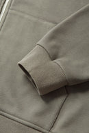 Modern Heritage Fleece Zip-Up Hoodie - Grayish Green