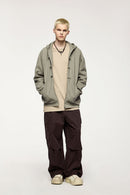 Modern Heritage Fleece Zip-Up Hoodie - Grayish Green
