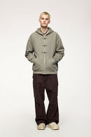 Modern Heritage Fleece Zip-Up Hoodie - Grayish Green