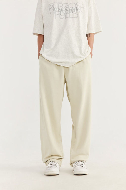 Heavyweight Straight-Leg Sweatpants - Rice Apricot