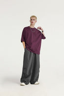 A-Line Tailored Wide-Leg Pants - Dark Gray