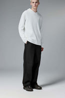 Abrasion-Resistant CORDURA Straight-Leg Cargo Pants in Black - full-length front modeled view