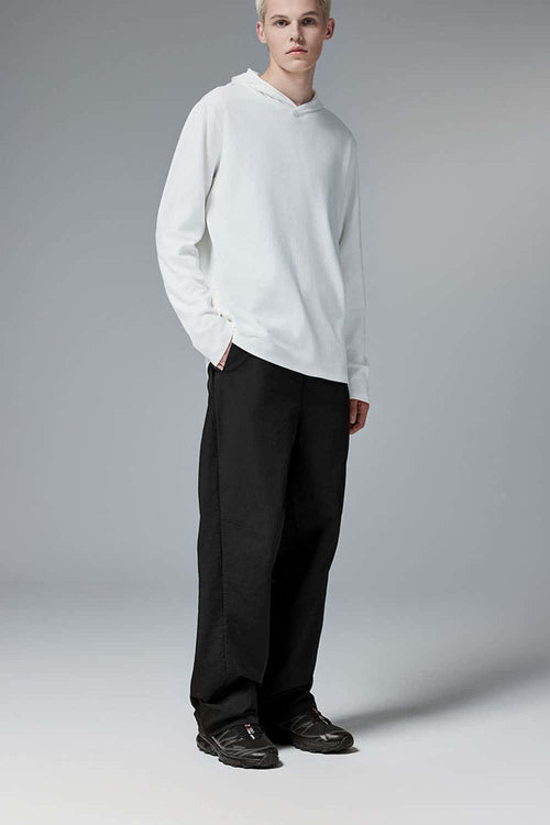 Abrasion-Resistant CORDURA Straight-Leg Cargo Pants in Black - full-length front modeled view