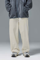 Abrasion-Resistant CORDURA Straight-Leg Cargo Pants in White - front modeled close-up