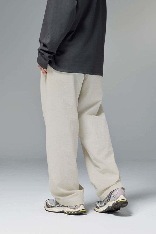 Abrasion-Resistant CORDURA Straight-Leg Cargo Pants in White - rear three-quarter modeled view